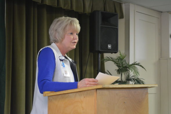 Cathy Hudson was the speaker at the final Coshocton County Lenten Luncheon of the season on April 5. She was introduced by her pastor, the Rev. Jeremy Roseberry. Josie Sellers | Beacon