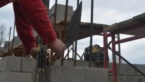 Hathaway Incorporated employees were busy laying block last week for the new bathhouse at Lake Park’s campground. The new facility’s estimated completion date is May 1, just in time for camping season. Josie Sellers | Beacon