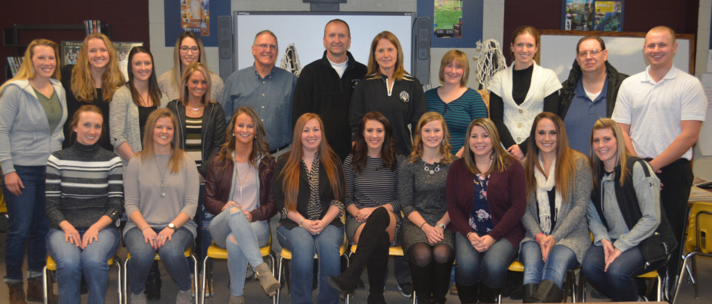 Athletes, coaches and even the water boy and girl from River View High School’s 2006 and 2007 Division II Girls State Championship teams gathered for a reunion Jan. 6 at the school.  Josie Sellers | Beacon