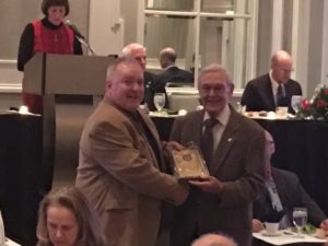 River View High School’s track and field coach Mike Gray received the Fred Dafler Career State Coach of the Year award on Jan. 27 at the Ohio Association of Track and Cross Country Coaches banquet. Pictured from left is Gray with Dafler. Contributed | Beacon