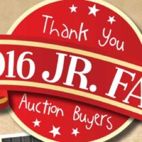 2016 Jr. Fair Auction Sale Section