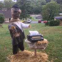 Every scarecrow has a story and they can be found at Clary Gardens