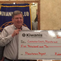 Kiwanis donates to Save the Coshocton Planetarium Fund