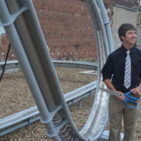 Roller coaster art piece officially unveiled